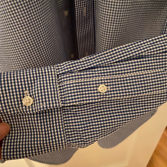 J. Crew Factory Boys' long-sleeve flex Thompson patterned shirt - Size 14 - Picture 7 of 8